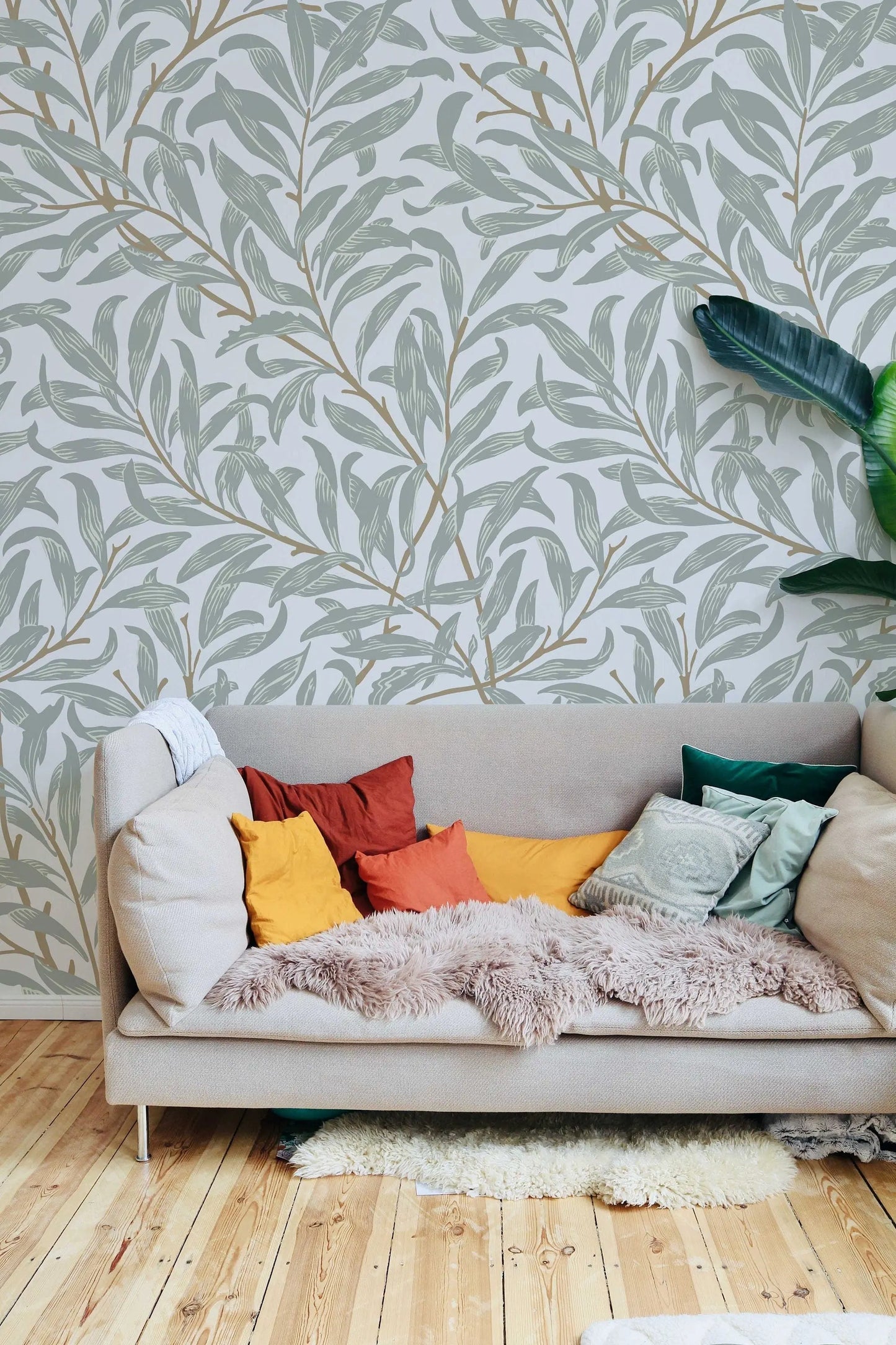 Willow Bough William Morris Removable Wallpaper | Self-Adhesive | Pasted | Mural | Temporary | Feature Wall ClickWalls