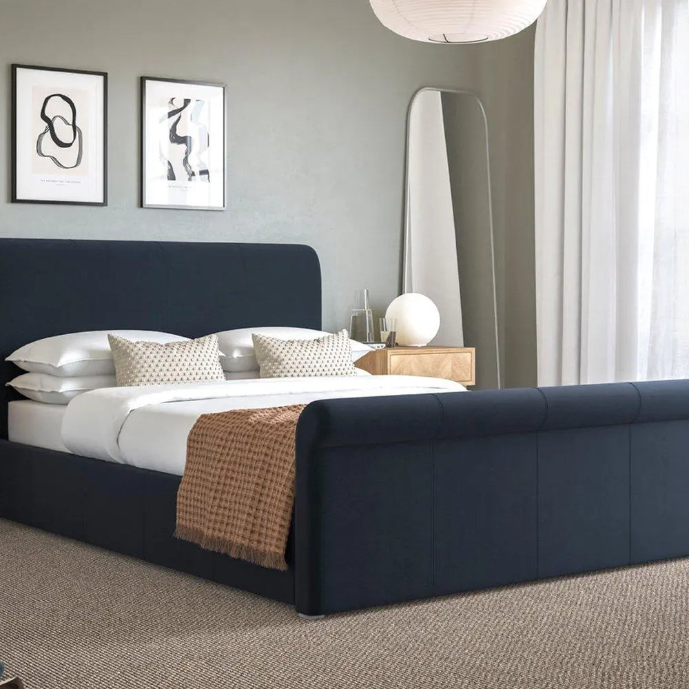 Wilson Upholstered Ottoman Bed Frame - Blue Dreams