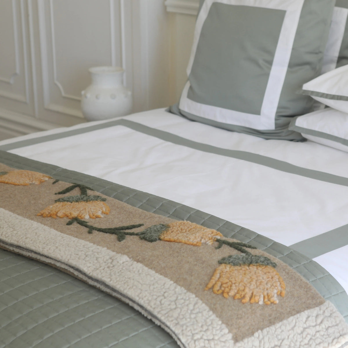 Windsor Square Pillow Sham Sage Dormitory