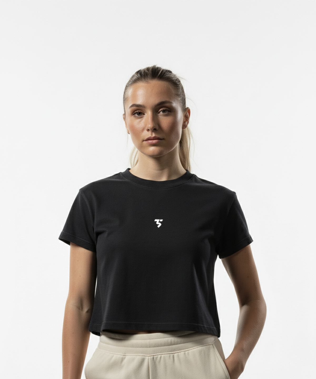 Women’s Cropped Cotton Tee Third Shot UK