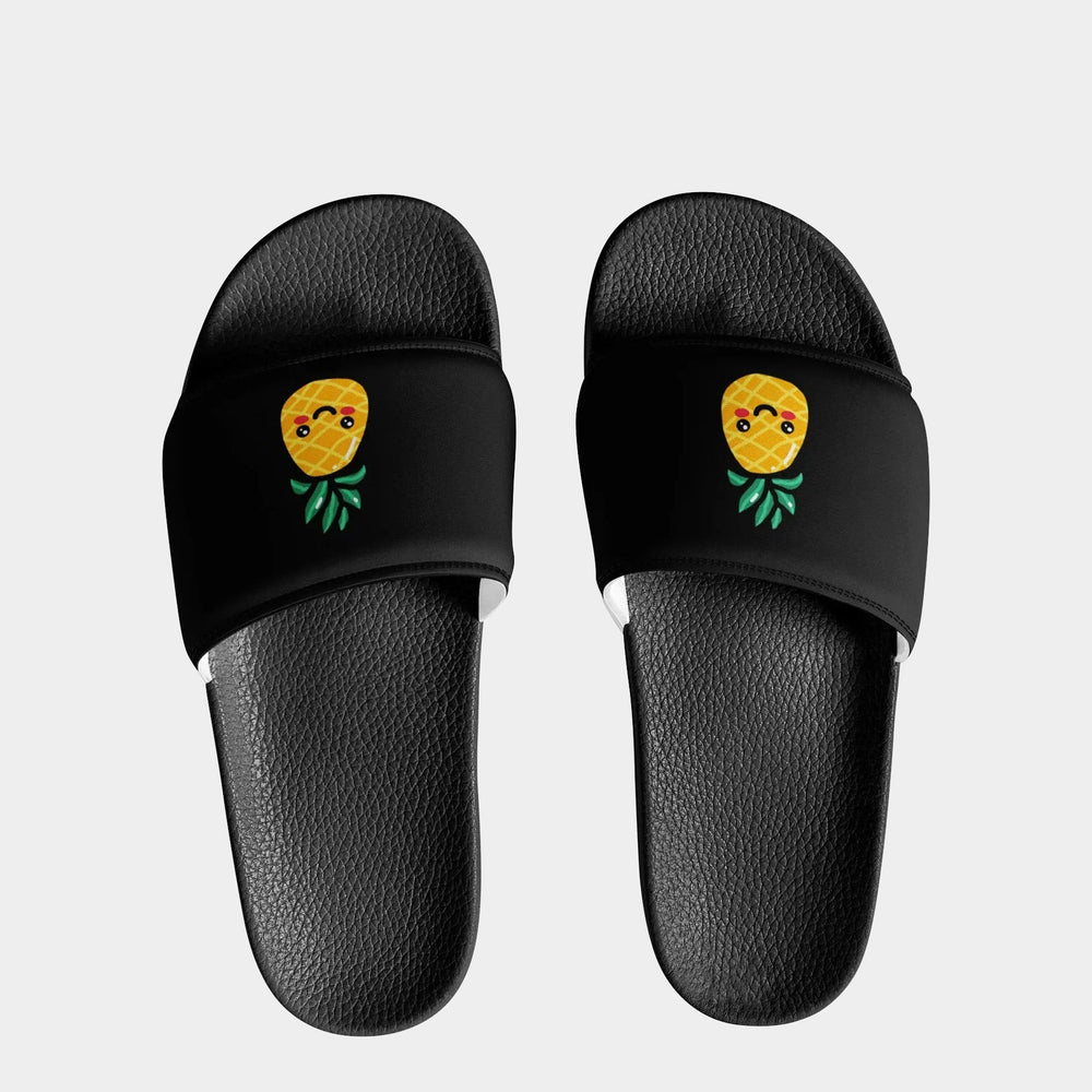 Women's Black Pineapple Slides Kate & The Fox