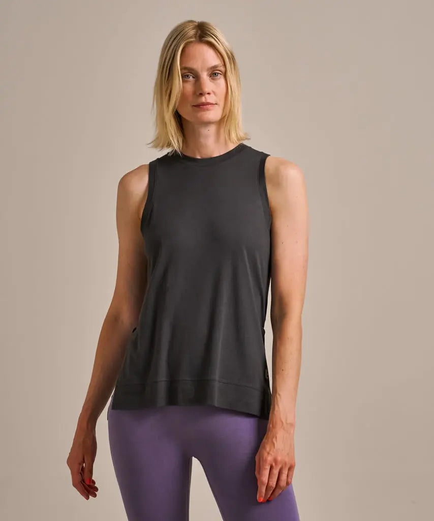 Women's Black Pluma Training Tank BAM Clothing
