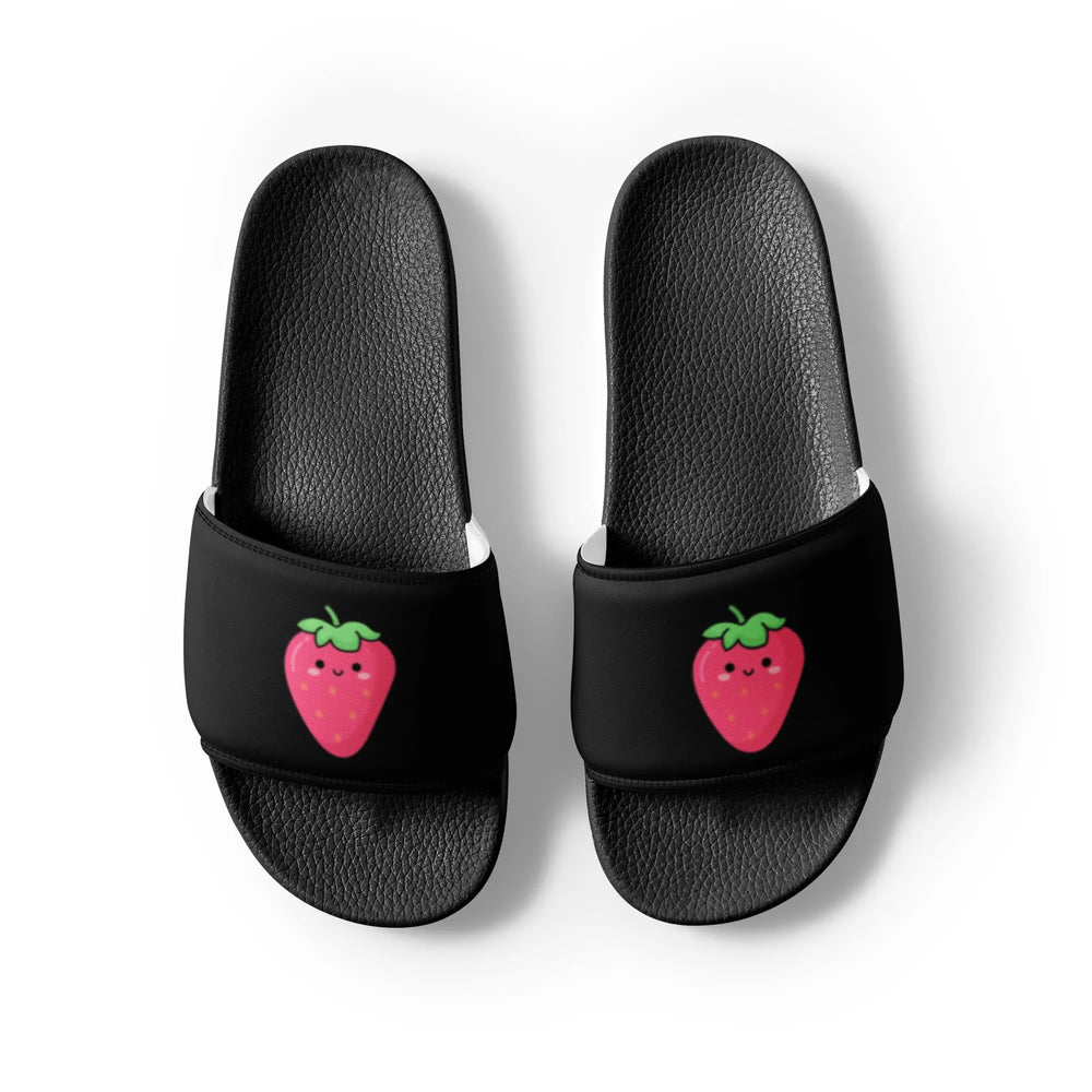 Women's Black Strawberry Slides Kate & The Fox
