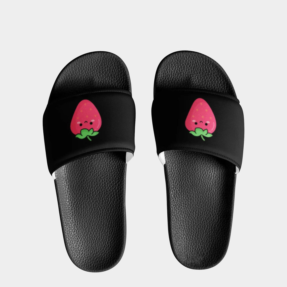 Women's Black Strawberry Slides Kate & The Fox