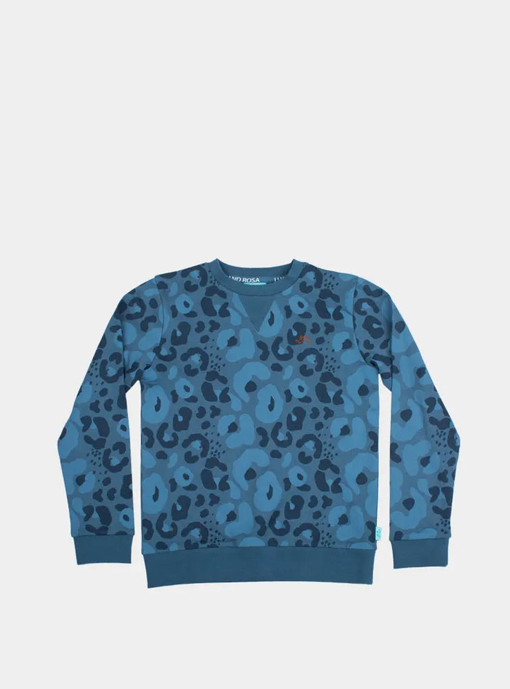 Women's Blue Leopard Lounge Set Luca and Rosa