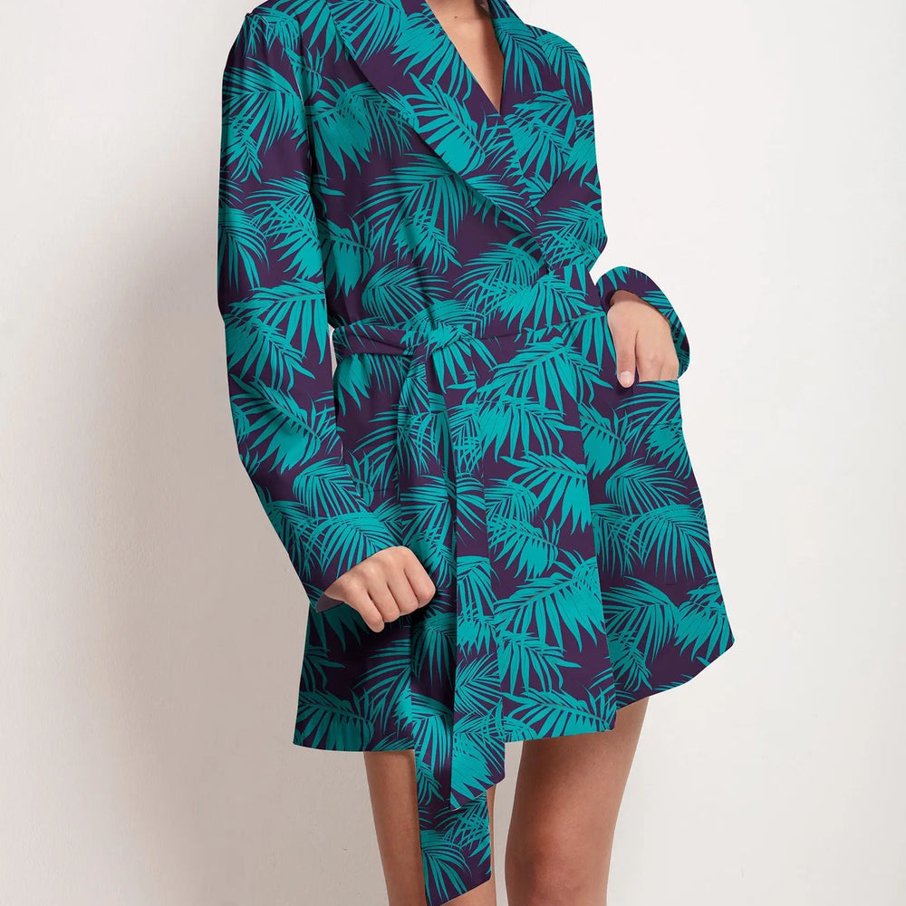 Women's Dressing Gown - Tropical Green Woodstock Laundry