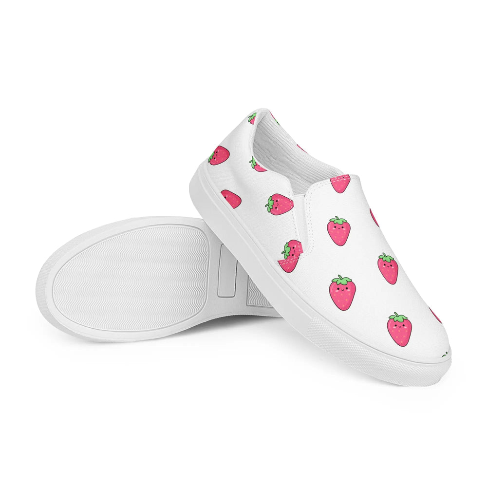 Women’s Slip-on Canvas Shoes : Strawberry Multi Kate & The Fox