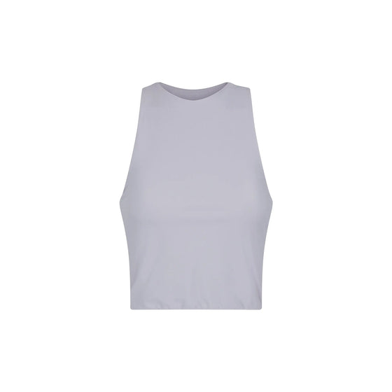 Women's Smooth Crop Tank - Grey numbatsport