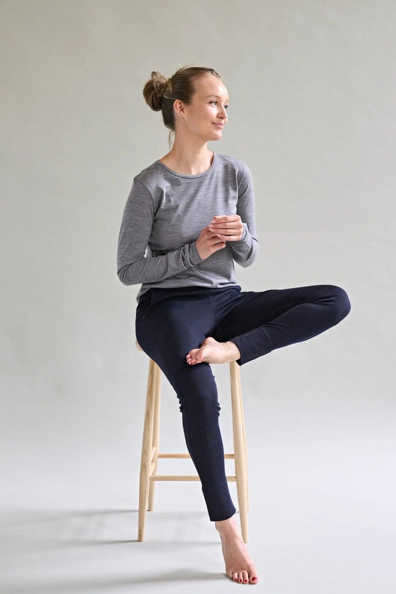 Womens 24 Hour Trouser, 280g Heavyweight, Midnight Blue Smalls Merino