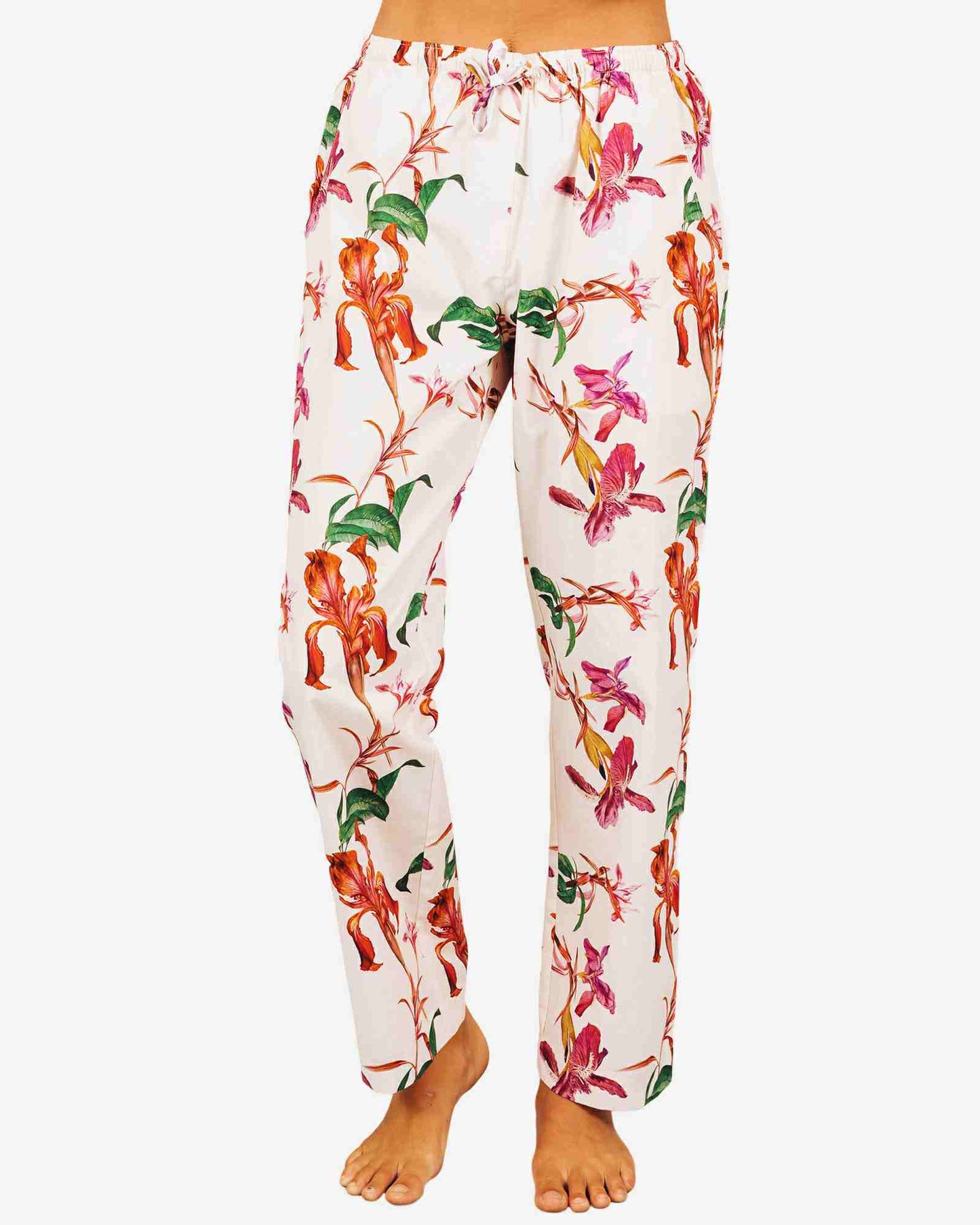 Womens Lounge Pants - Iris White Woodstock Laundry