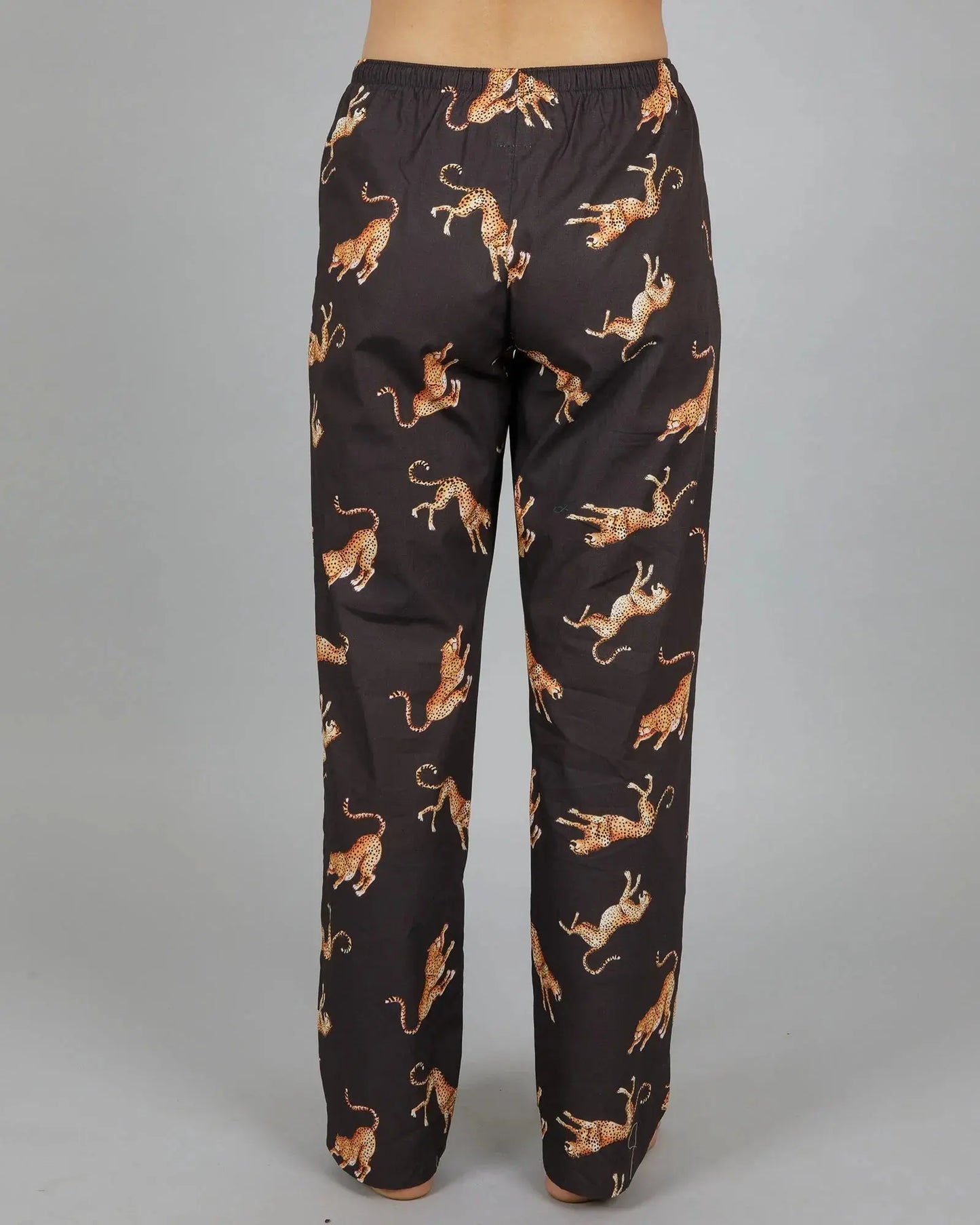 Womens Lounge Pants - Jumping Cheetah Woodstock Laundry