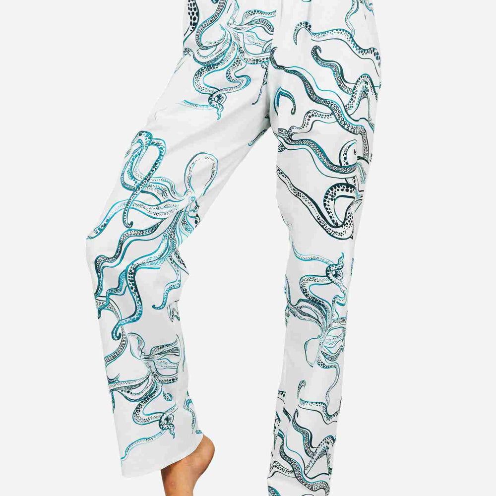Womens Lounge Pants - Octopus Indigo Woodstock Laundry