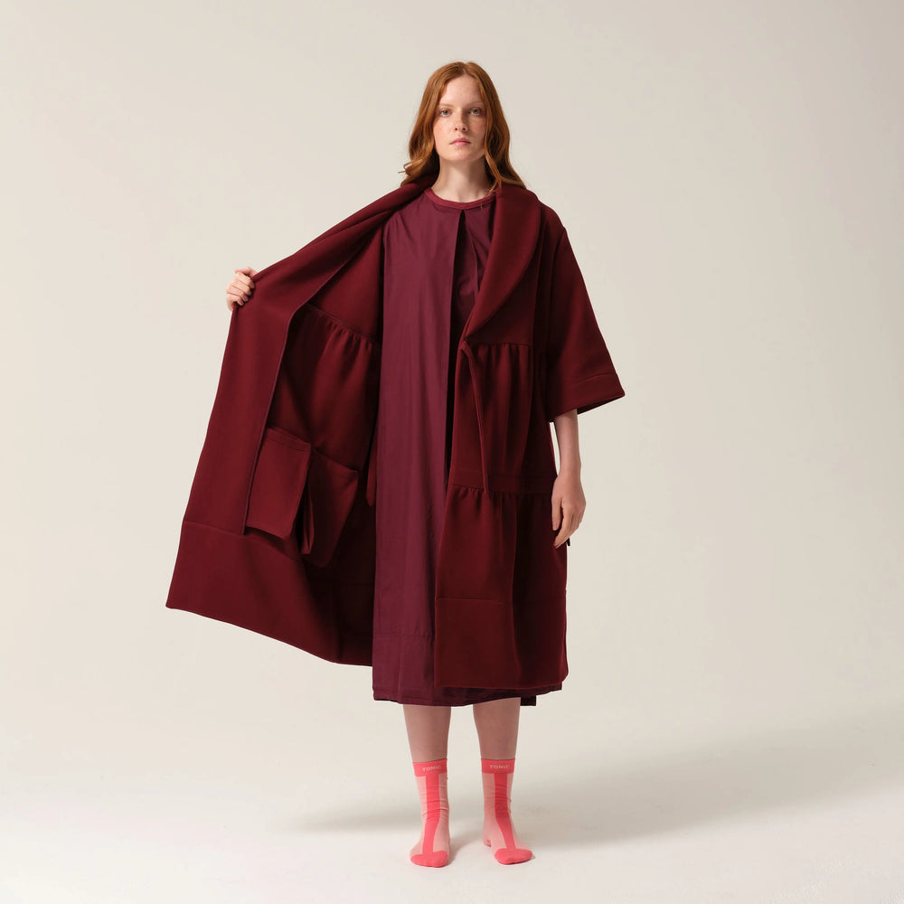 Womens Magic Pocket Drain Robe® Burgundy Tonic London