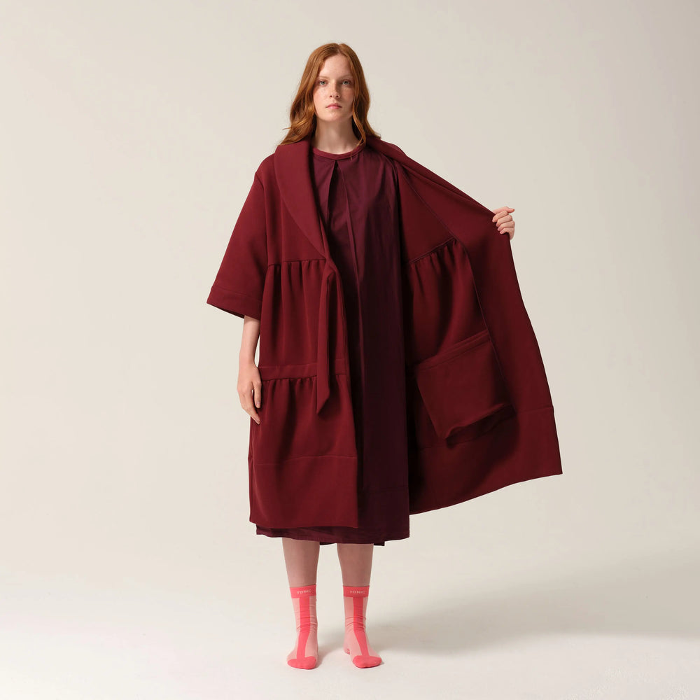 Womens Magic Pocket Drain Robe® Burgundy Tonic London