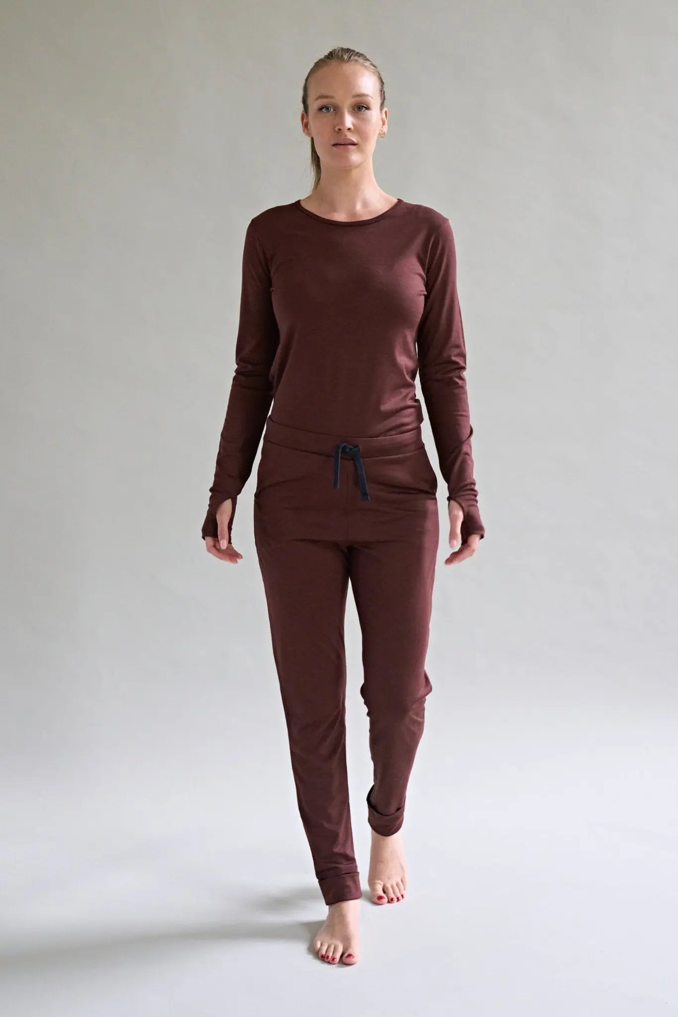 Womens Merino 24 Hour Trouser 190g Lightweight, Chocolate Brown Smalls Merino