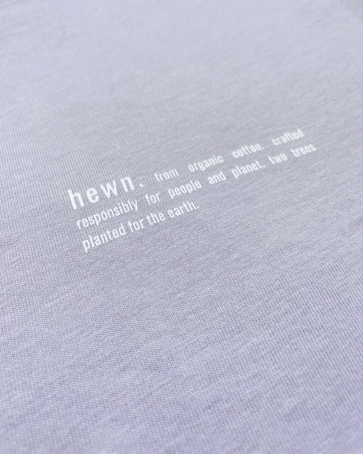 Womens Organic Cotton Relaxed-Fit Sweatshirt in Lavender hewn.