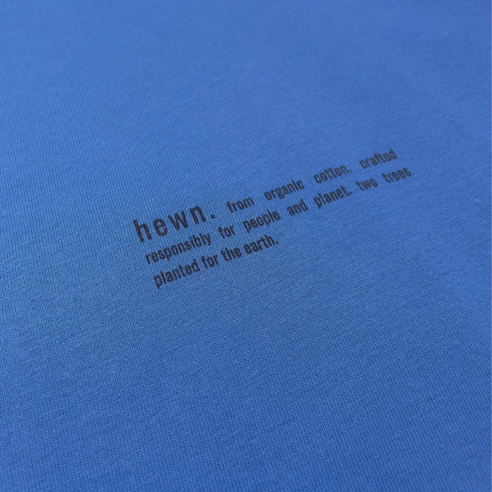 Womens Organic Cotton Relaxed-Fit Sweatshirt in Morpho Blue hewn.