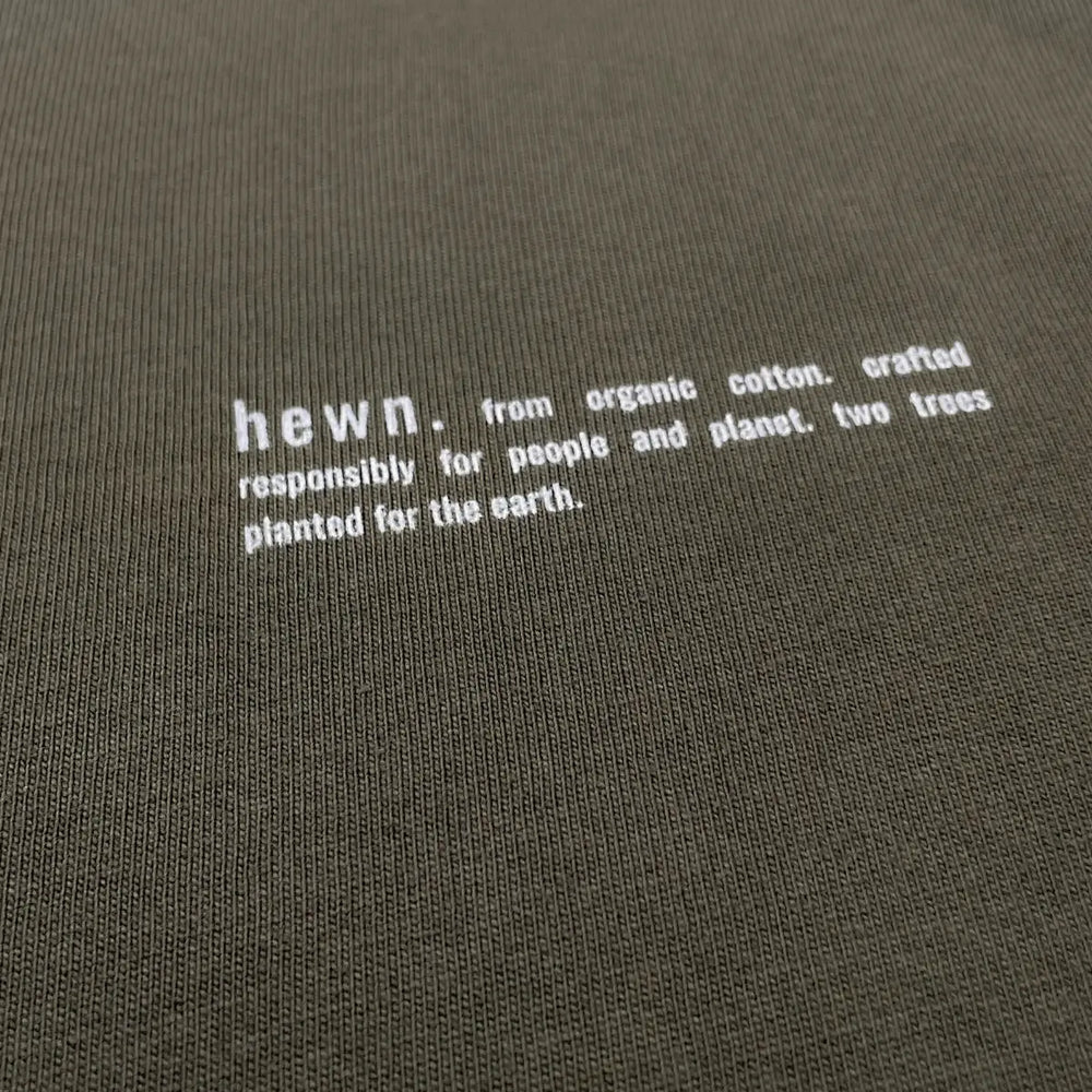 Womens Organic Cotton Relaxed-Fit Sweatshirt in Pine Green Khaki hewn.