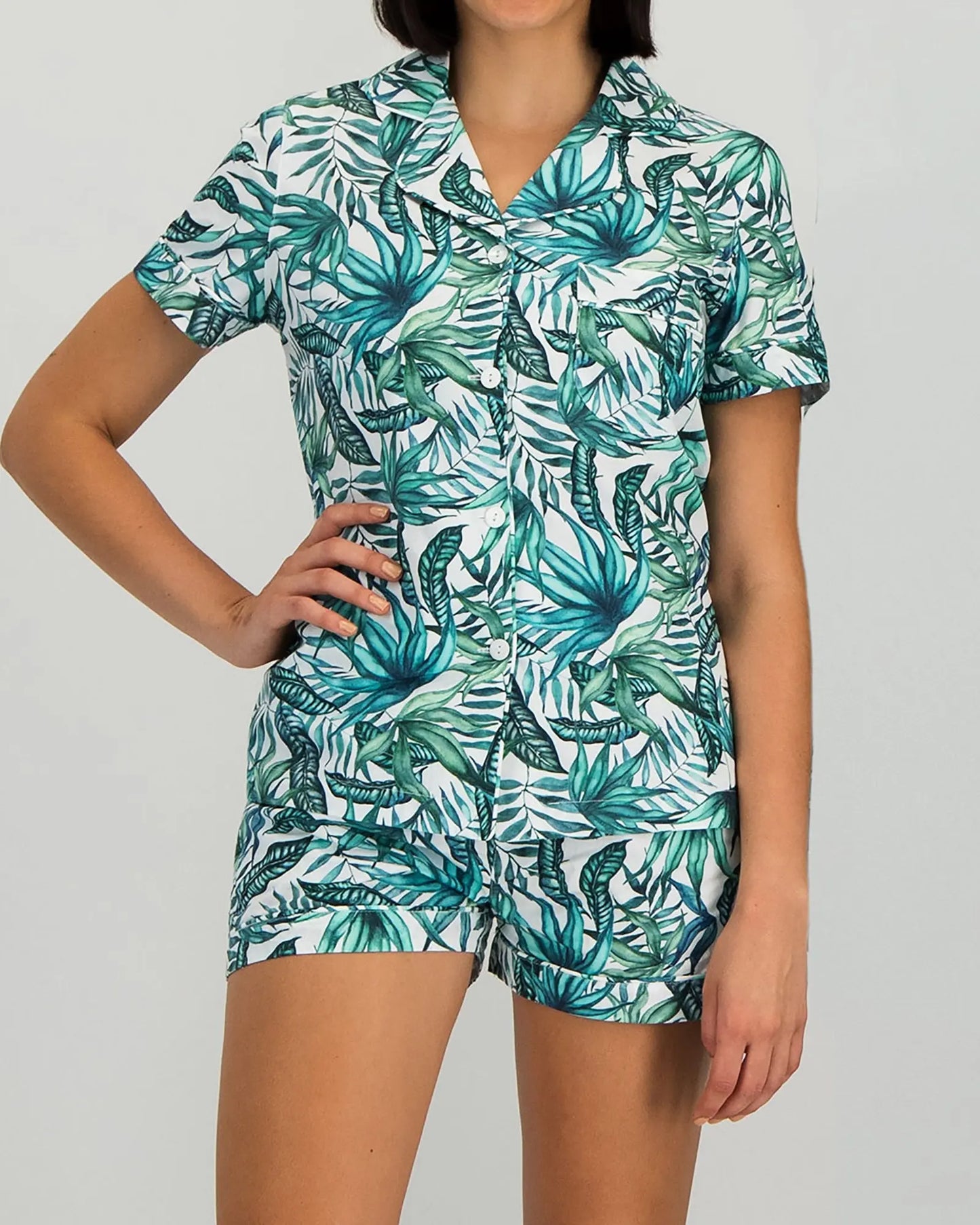 Womens Short Pyjamas - Janes Jungle Woodstock Laundry