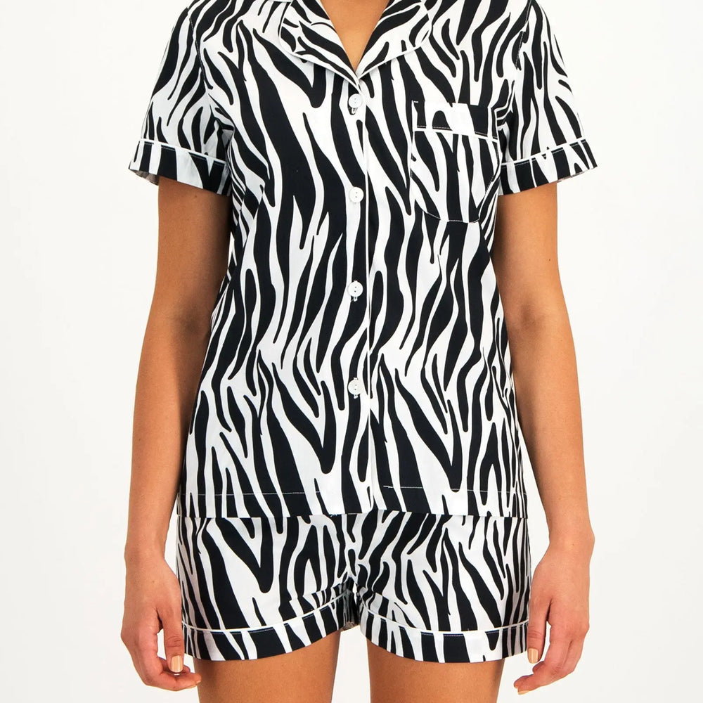 Womens Short Pyjamas - Zebra Woodstock Laundry