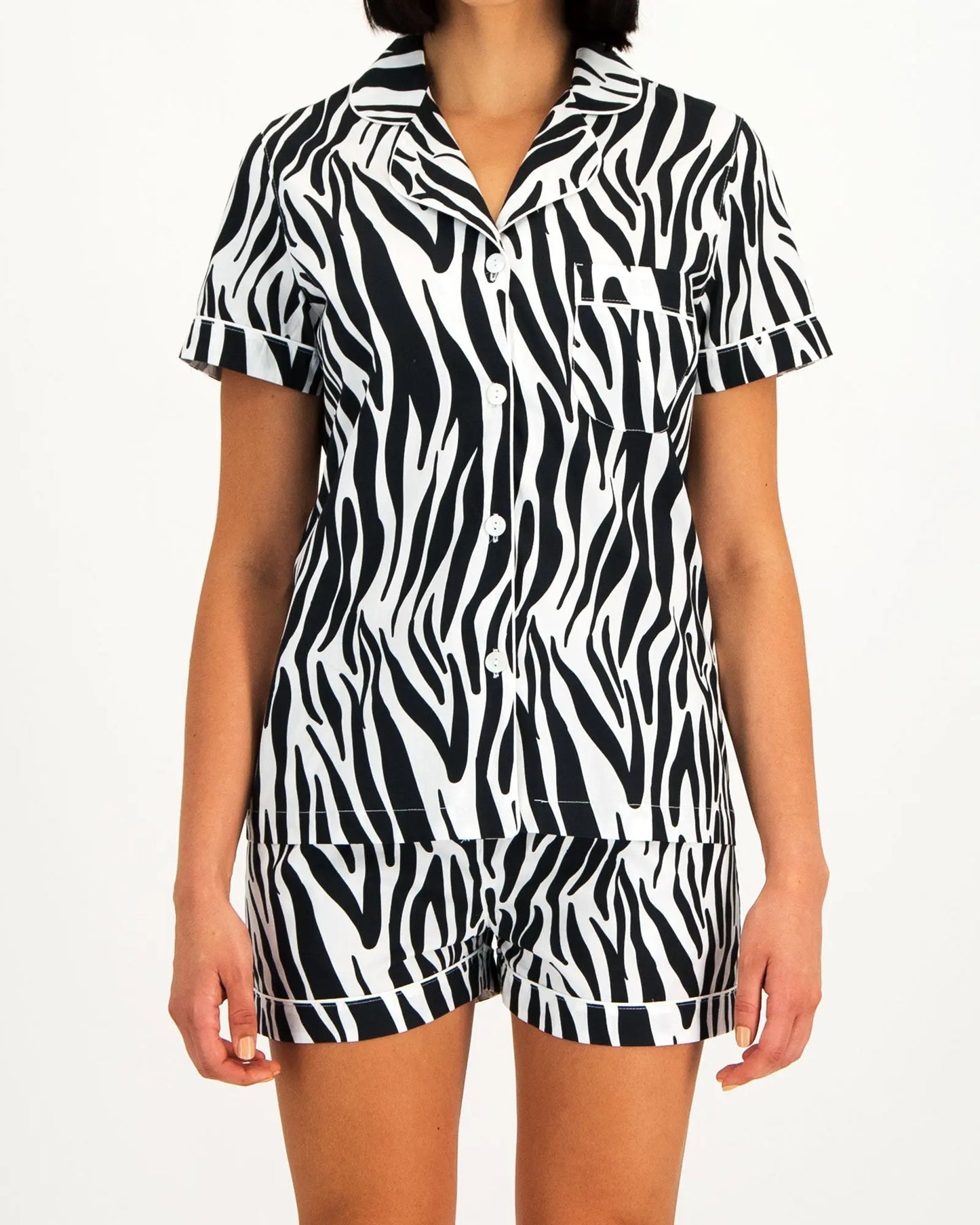 Womens Short Pyjamas - Zebra Woodstock Laundry