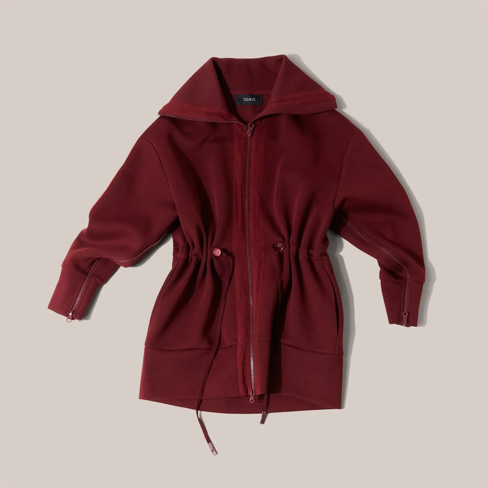 Womens Testing 1-2-3 Tracksuit Burgundy Tonic London