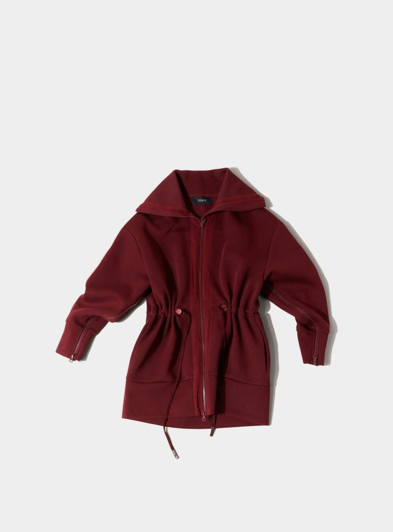 Womens Testing 1-2-3 Tracksuit Burgundy Tonic London