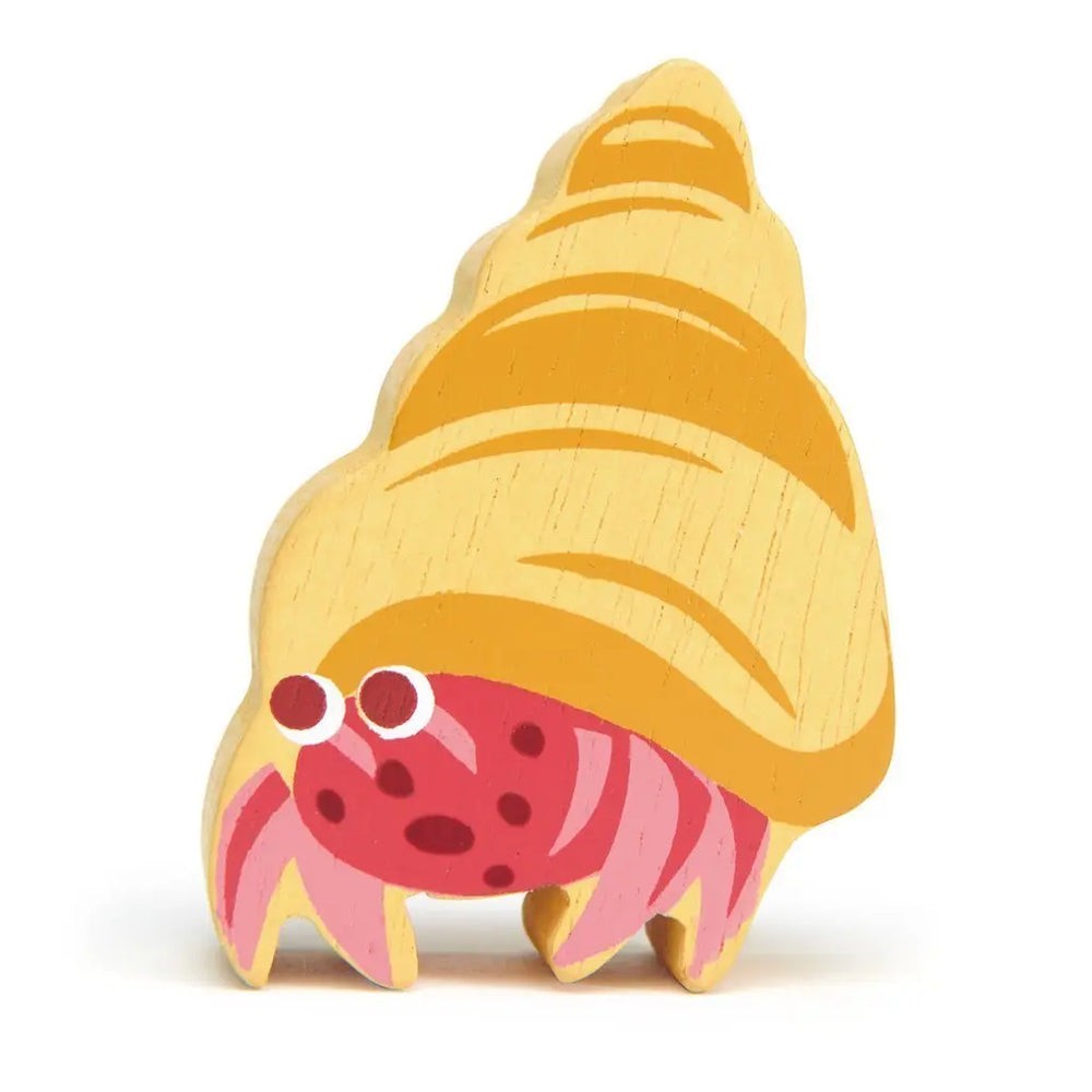 Wooden Coastal Animal - Hermit Crab Toby Tiger
