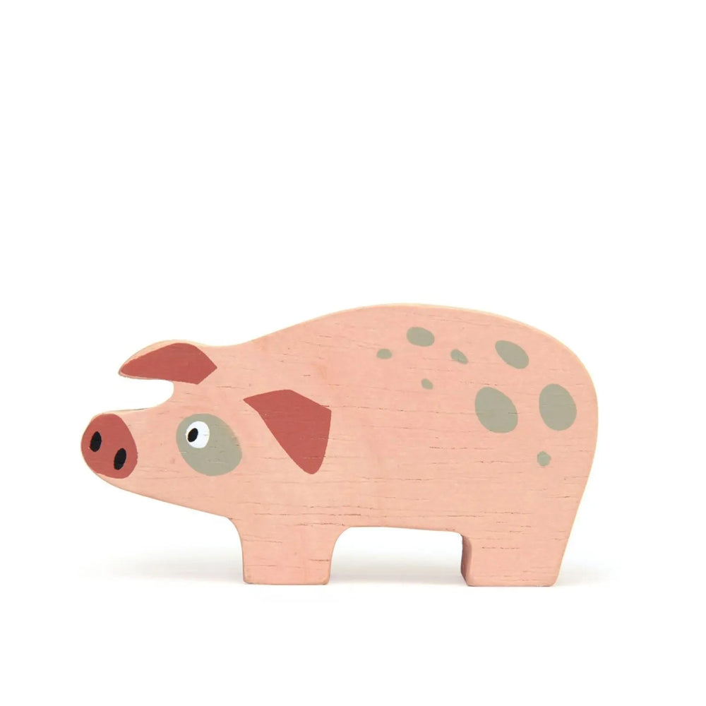 Wooden Farmyard Animal - Pig Toby Tiger