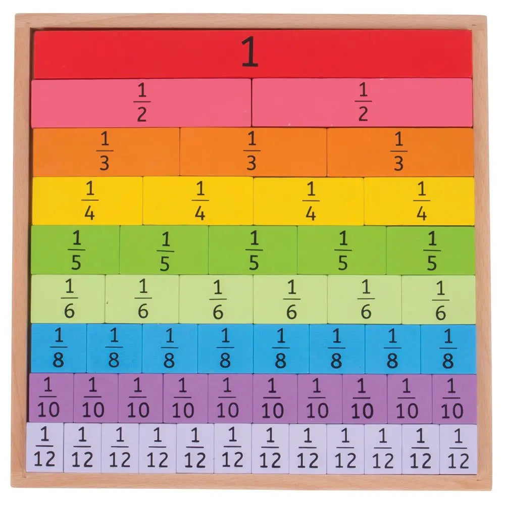 Wooden Fractions Tray Toby Tiger