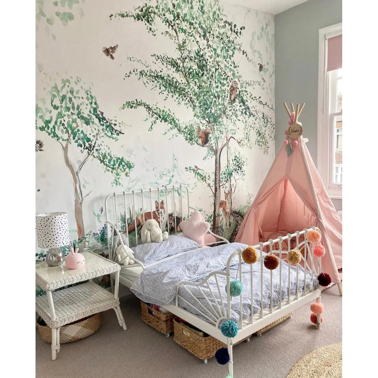 Woodland Animals Children's Mural Wallpaper Katie Hipwell Design