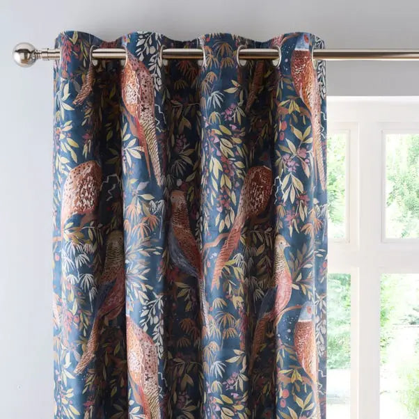 Woodland Pheasant Eyelet Curtains Dunelm
