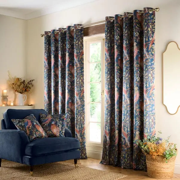 Woodland Pheasant Eyelet Curtains Dunelm