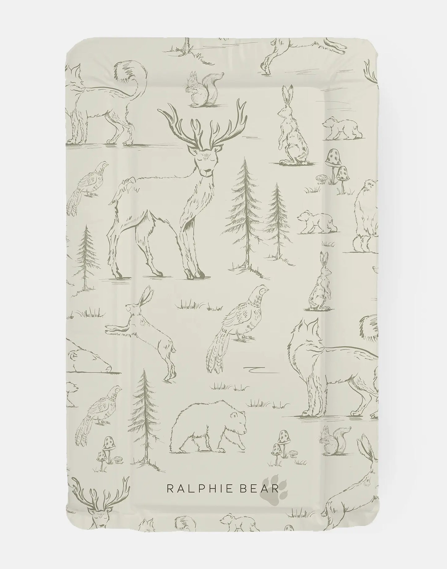 Woodland Table Changing Mat Ralphie Bear