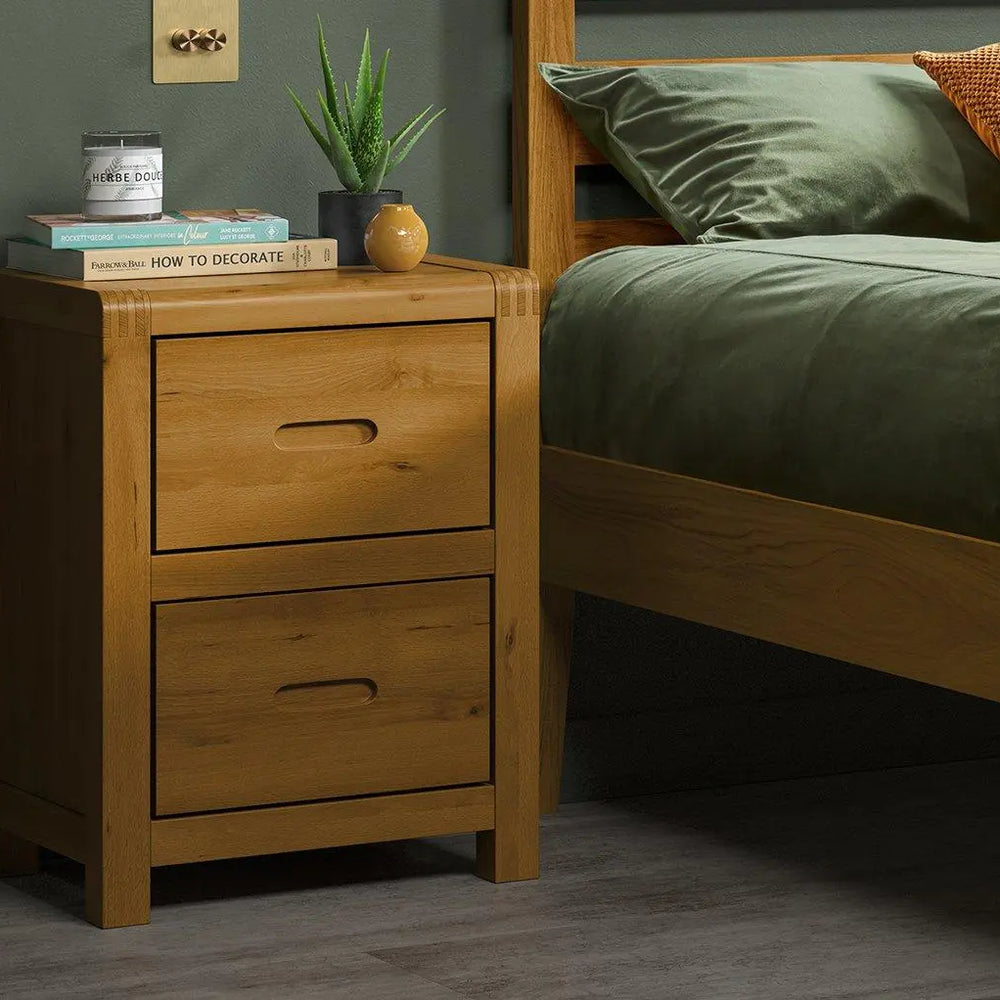 Woodstock Wooden Bedside Table - Brown Dreams