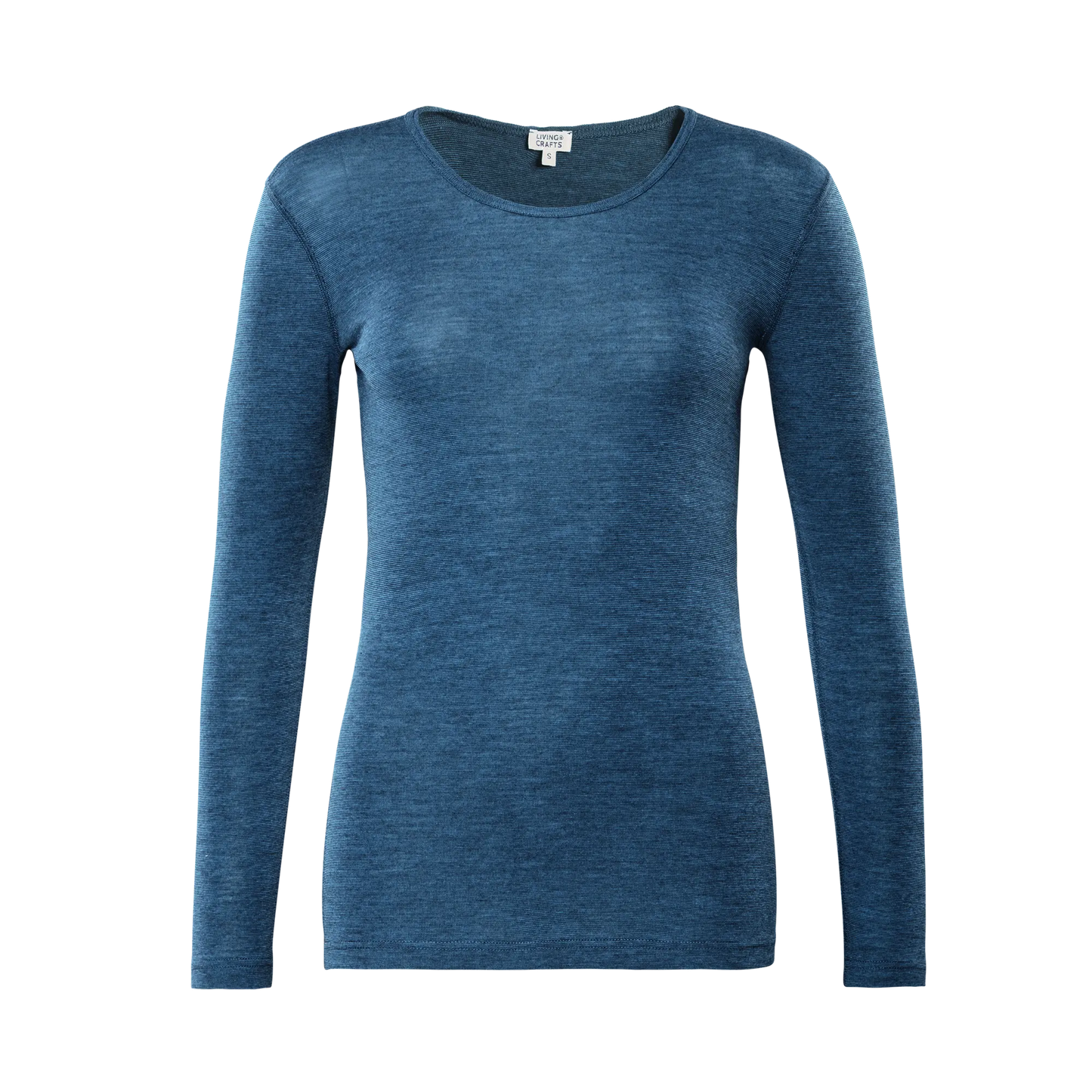 Wool & Organic Cotton Long Sleeve T-shirt: Womens Earth Wardrobe