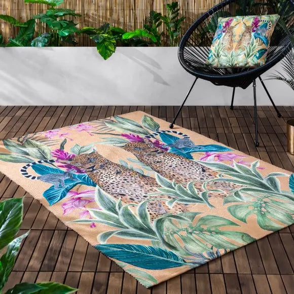 Wylder Kali Leopards Indoor Outdoor Rug Dunelm