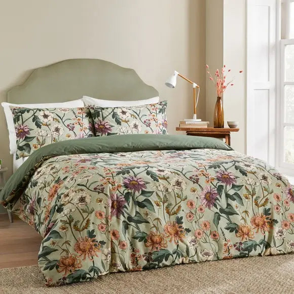 Wylder Nature Wallflower Reversible Duvet Cover and Pillowcase Set Dunelm
