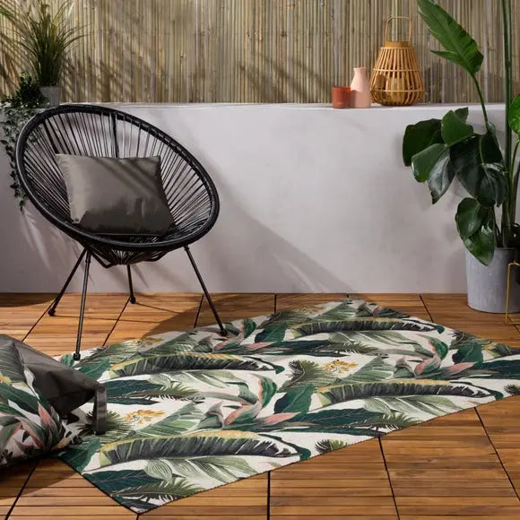 Wylder Tropics Hawaii Washable Indoor Outdoor Rug Dunelm