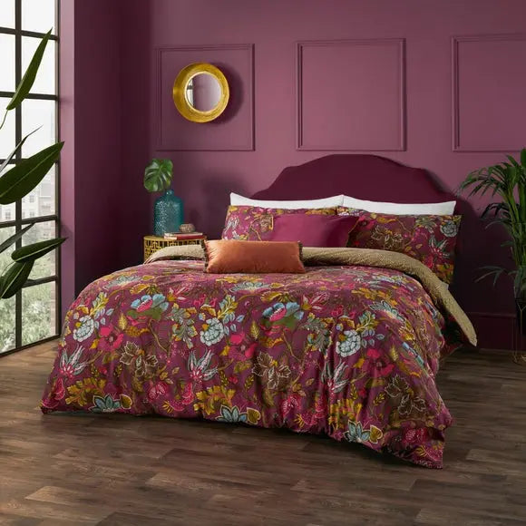 Wylder Tropics Viranai Reversible Duvet Cover and Pillowcase Set Dunelm