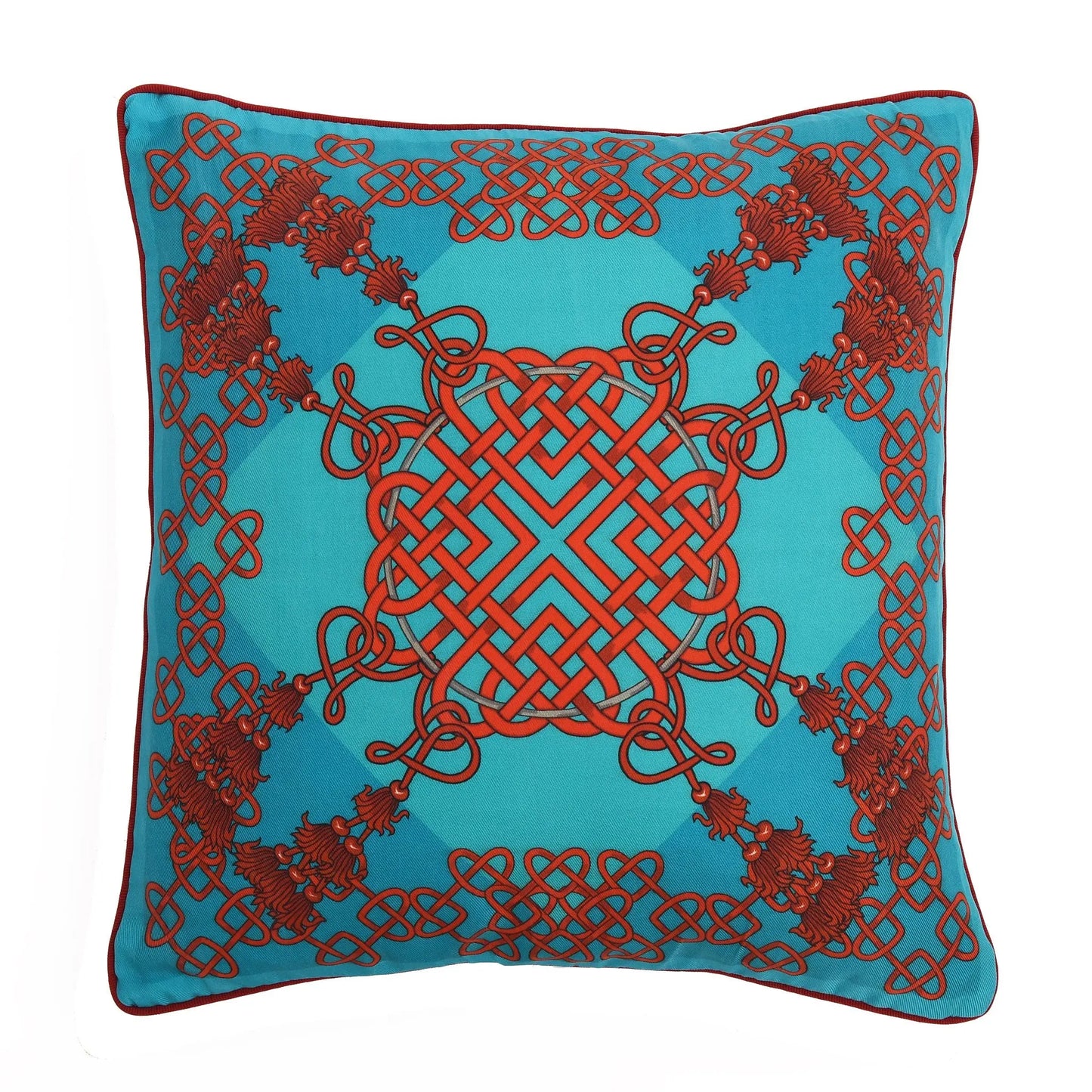 Xanadu Red Silk Cushion Bivain