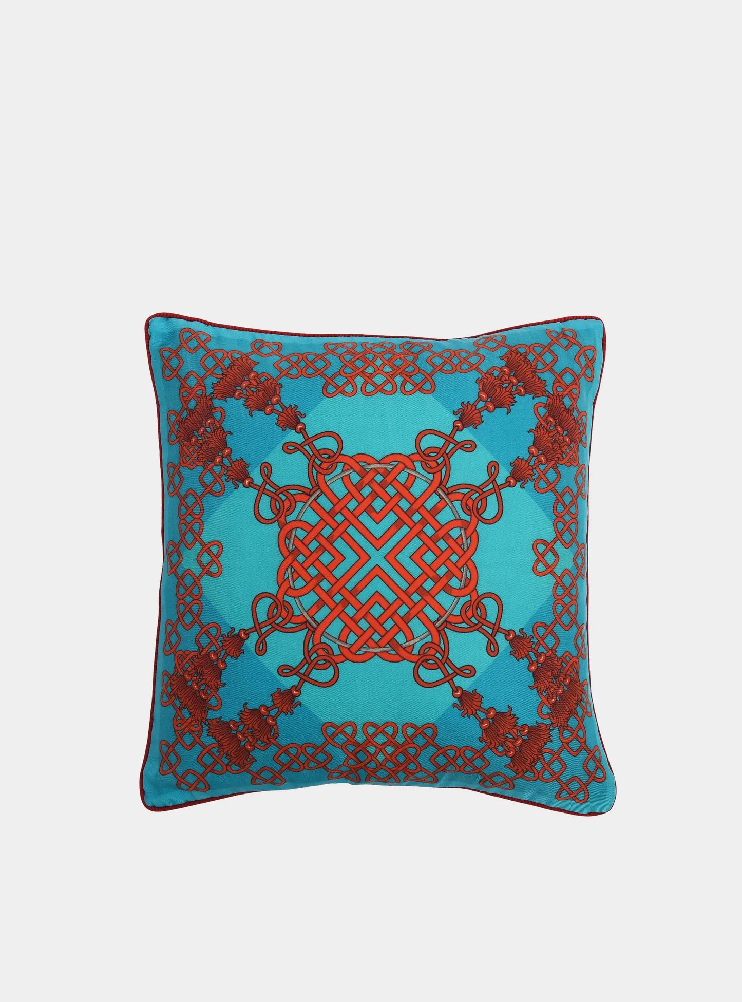 Xanadu Red Silk Cushion Bivain