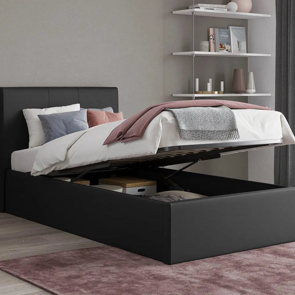 Yardley Upholstered Ottoman Bed Frame - Black Dreams