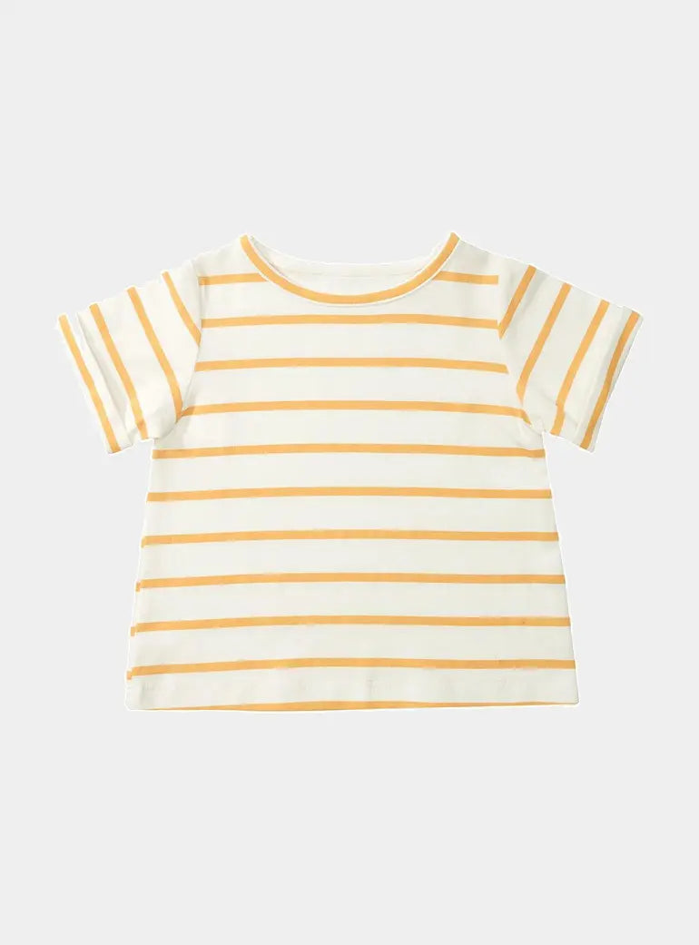 Yellow Breton Stripe Summer T-Shirt Dotty Dungarees