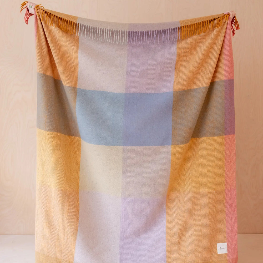 Yellow Wool Blanket TartanBlanketCo