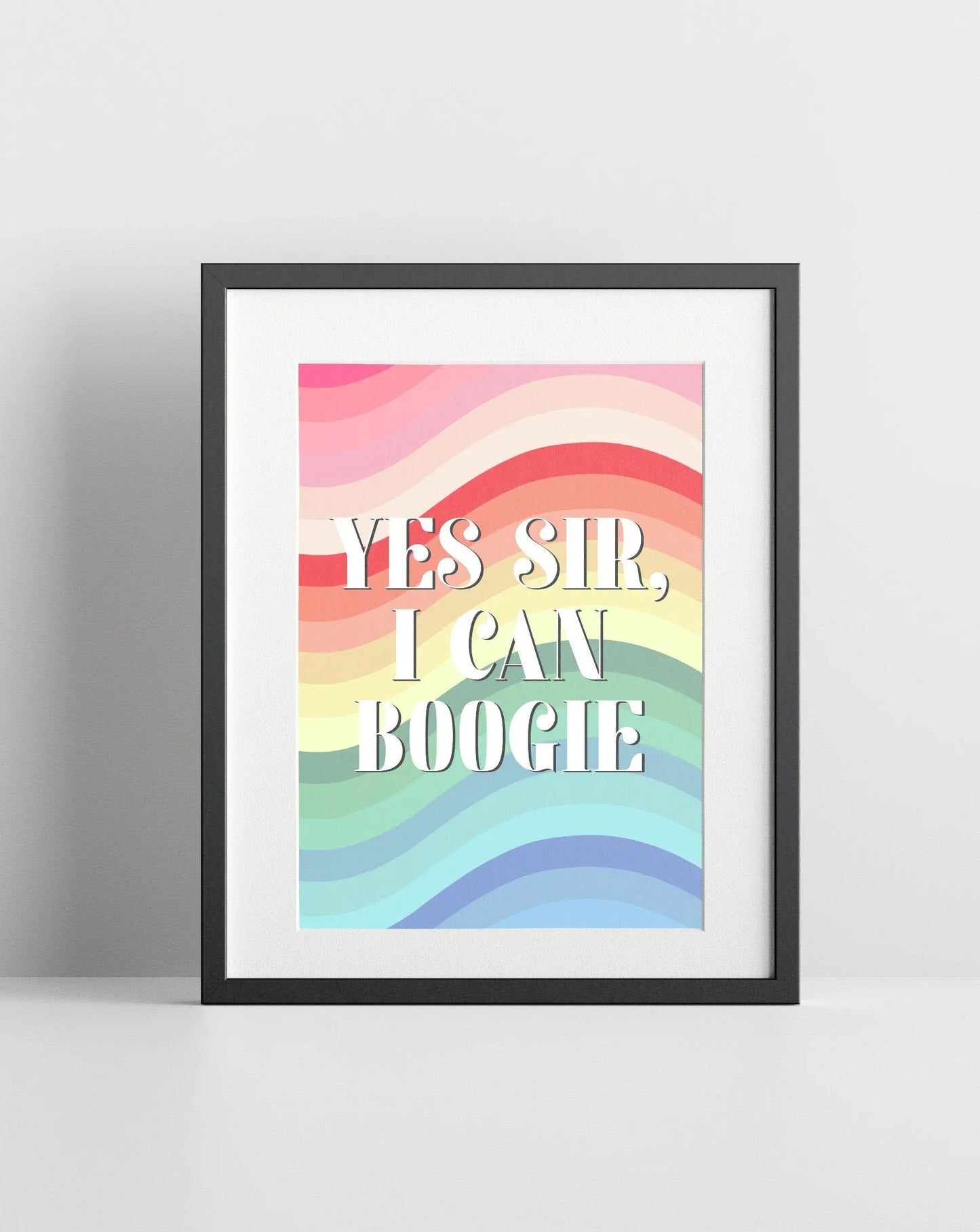 Yes Sir I Can Boogie inspired A4 Lyric Print whowhatclaireart