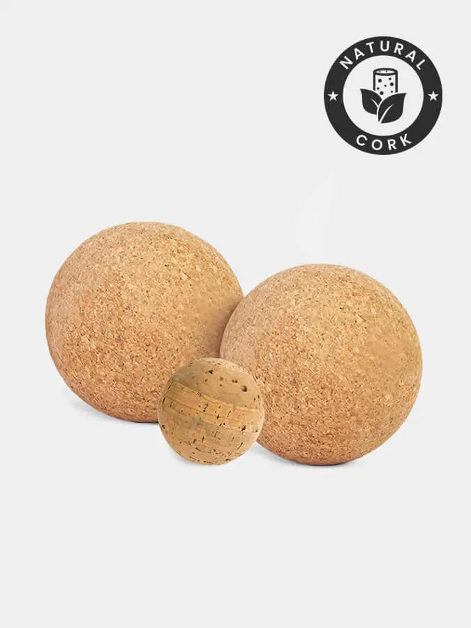 Yoga Studio Cork Unbranded Massage Ball Set of 3 - 2 x 4cm, 2cm Yoga Studio Store