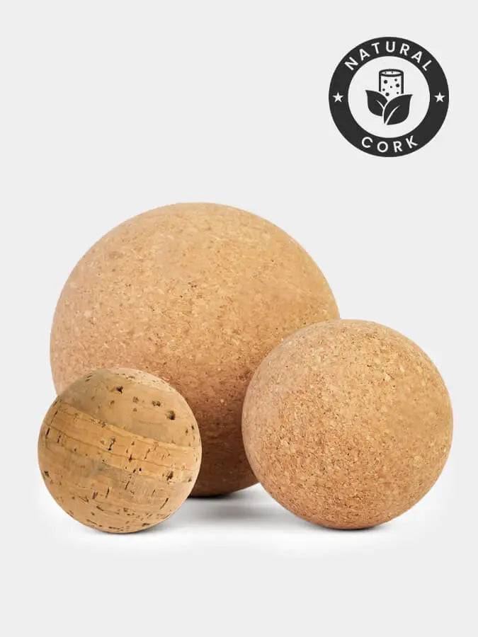 Yoga Studio Cork Unbranded Massage Ball Set of 3 - 2cm, 4cm, 6cm Yoga Studio Store