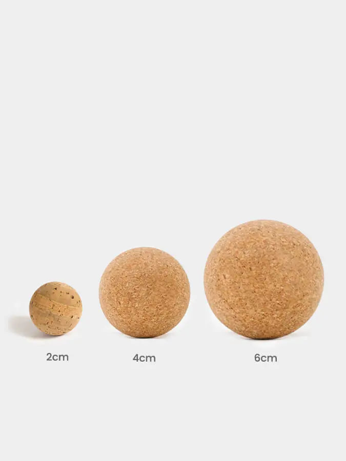 Yoga Studio Cork Unbranded Massage Ball Set of 3 - 2cm, 4cm, 6cm Yoga Studio Store