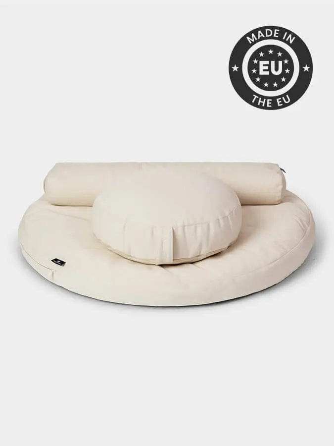 Yoga Studio EU Round Organic Zabuton Meditation Cushion Kit - Zafu & Pranayama Yoga Studio Store